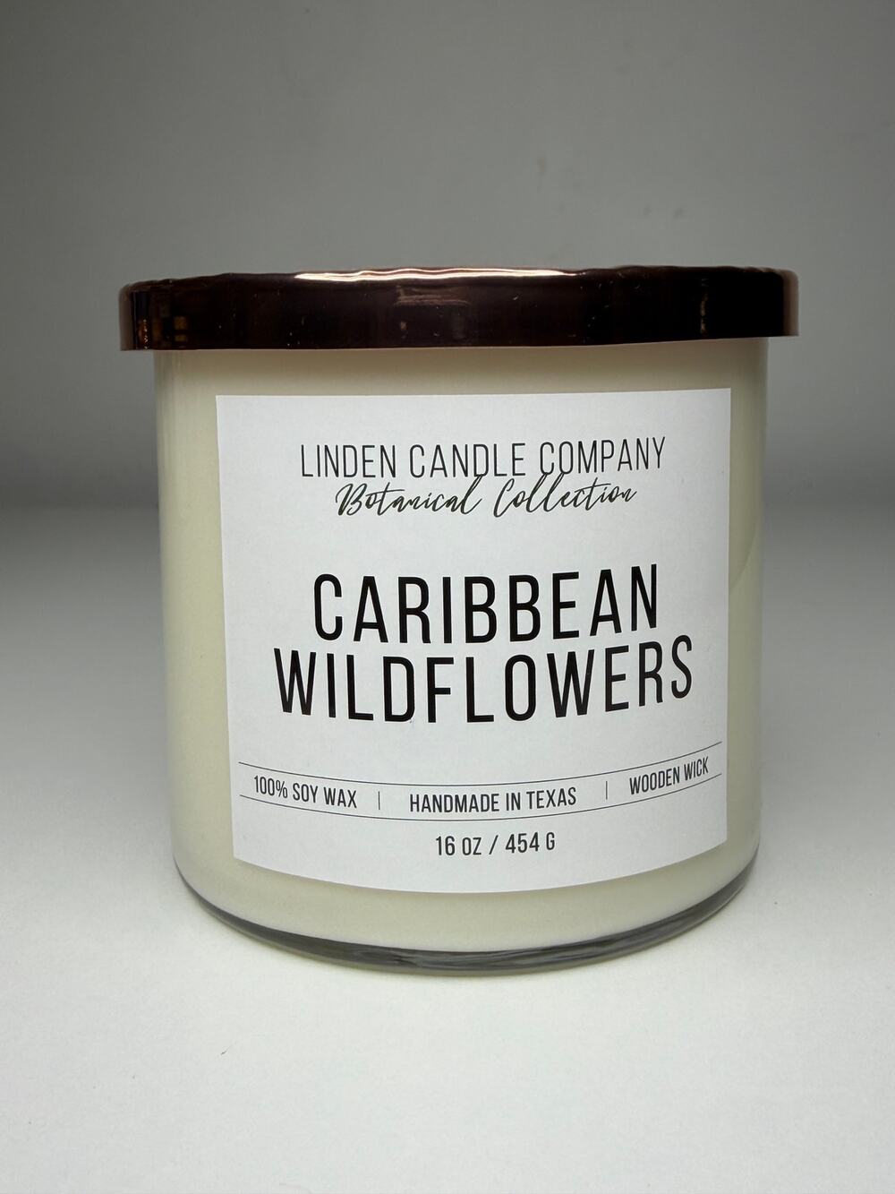 Linden Candle Company Caribbean Wildflowers Summer Scented Candle — Soy Wax 16oz